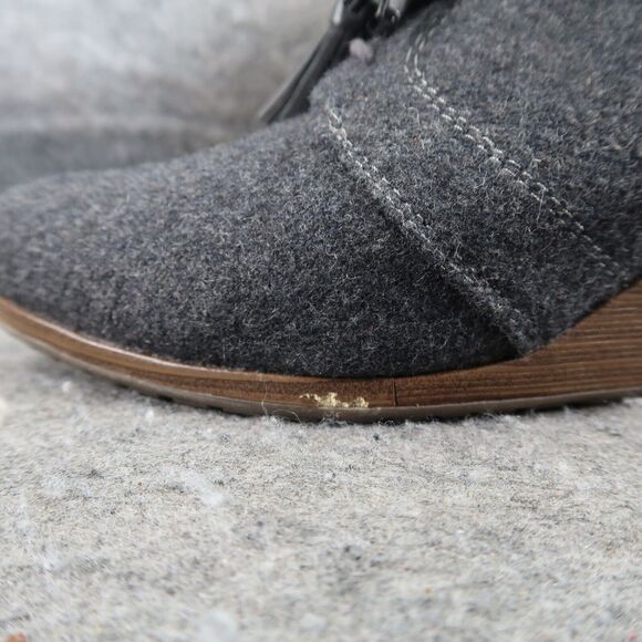 Dr Scholls Shoes Womens 8 Booties Wedge Kennedy Lace Up Comfort Chukka Charcoal - Picture 5 of 16